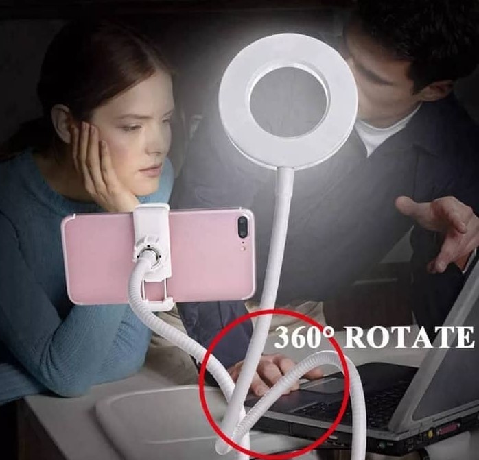 Table Clip-On Ring Light with Phone Holder