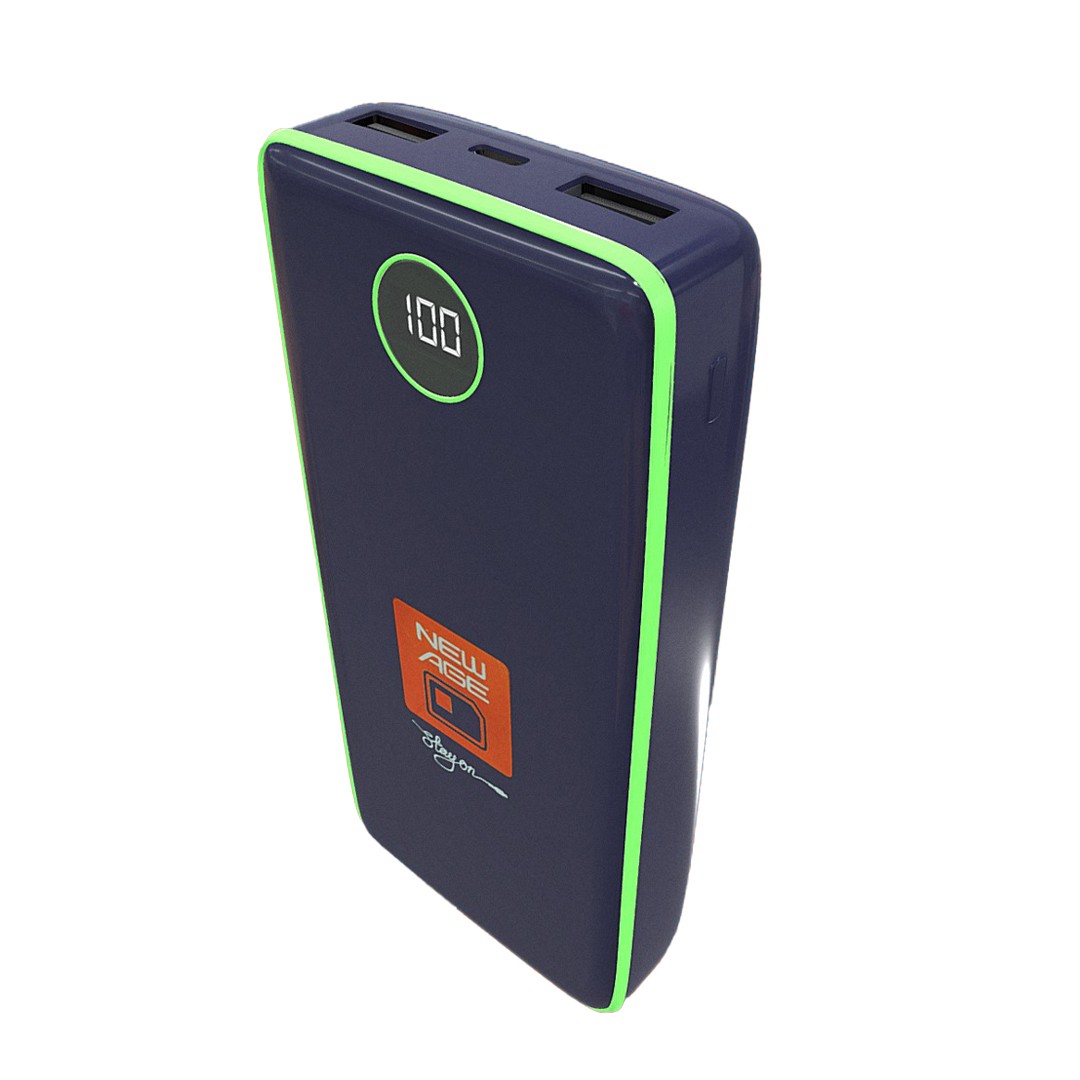 New Age 22500mAh Turbo Ultra 8 Power Bank - Fast Charging, Dual Output, Portable Charger