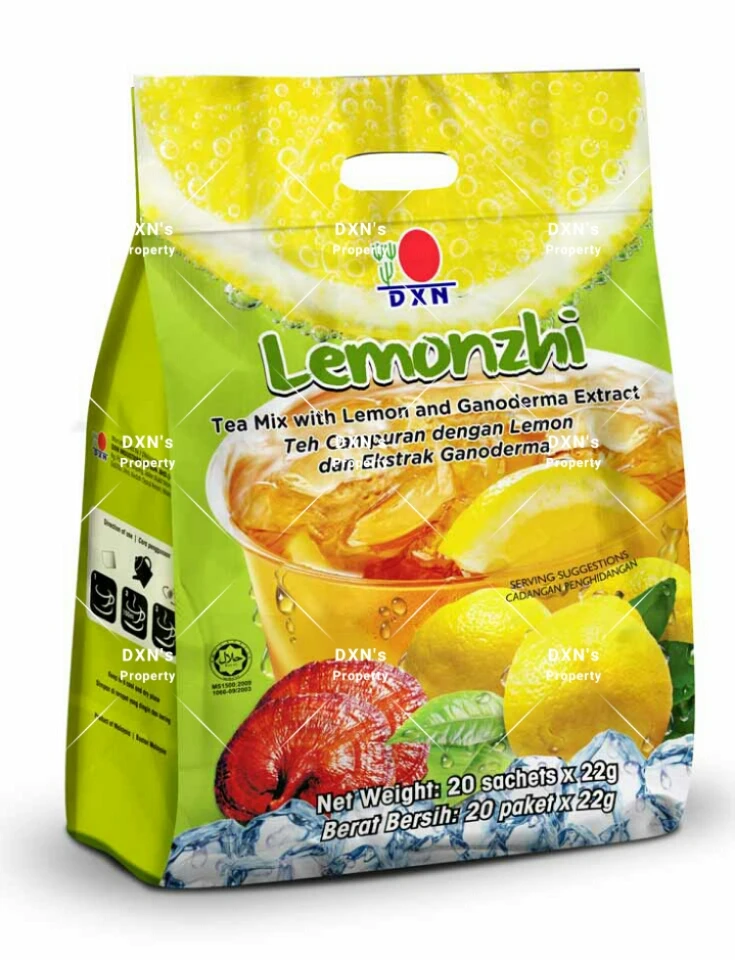 DXN Zhi Lemonzhi Healthy Lemon Tea with Ganoderma (20 Sachets x 22g) – Refreshing Immune & Energy Drink