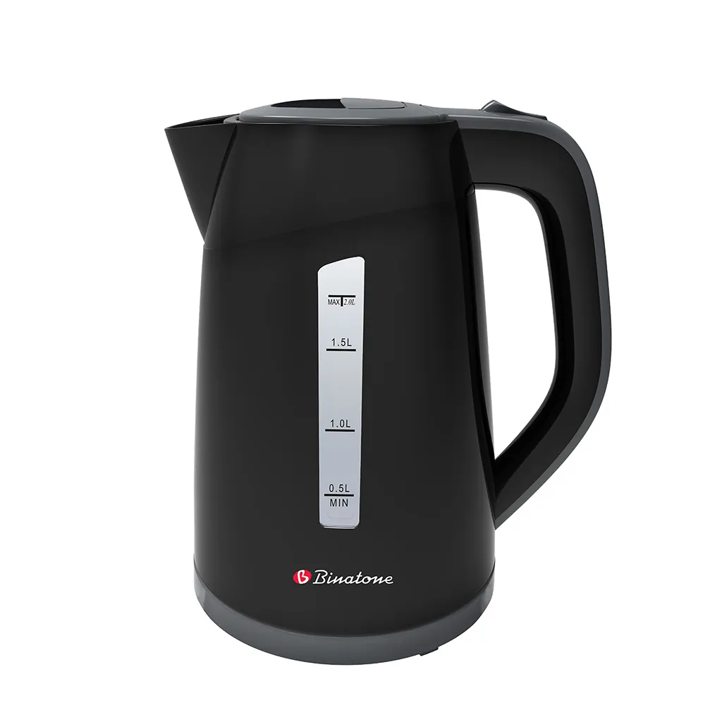 Binatone 2.0L Auto-Stop Electric Kettle CEJ-2005 (Black) – Large Capacity Fast Boiling Cordless Jug