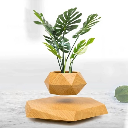 Levitating Flower Pot | Diamond Marble Floating Plant Planter for Desk & Home Decor