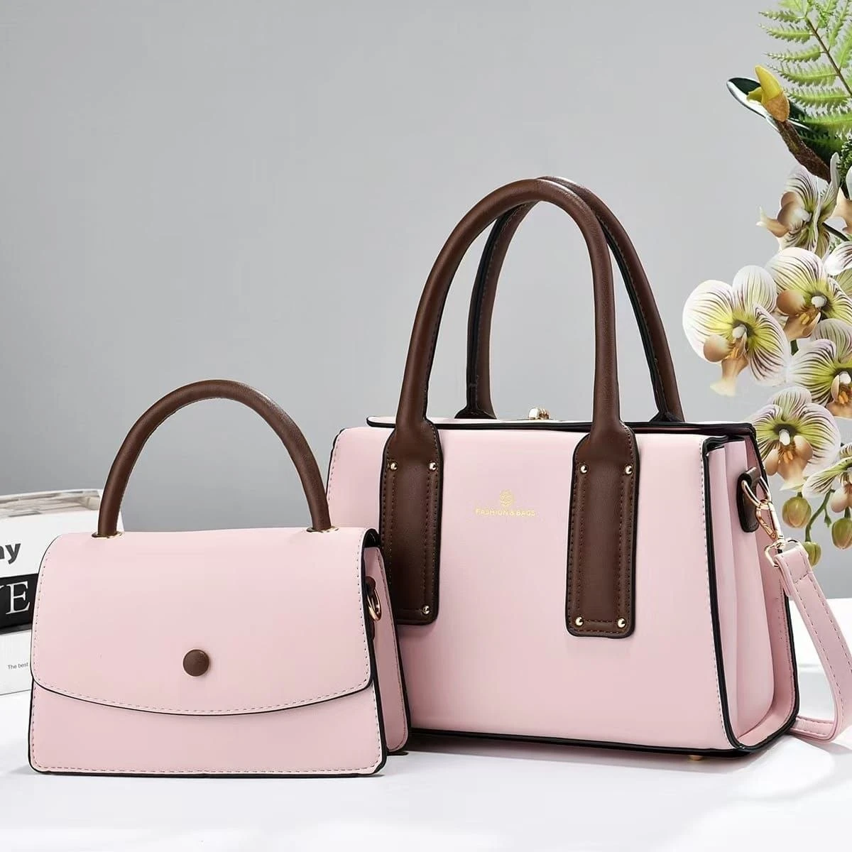 Stylish 2-in-1 Women's Handbag Set for Work & Outings