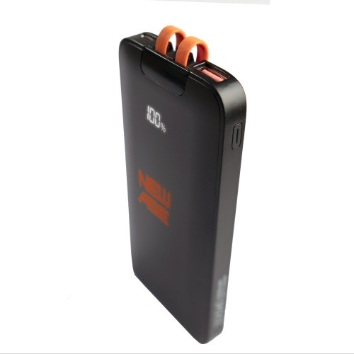 New Age J175-10K 12,500mAh Power Bank with In-Built Cables - 22.5W Quick Charge, 4-Fold Protection