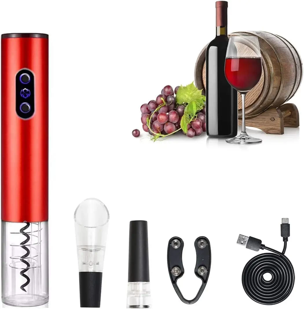 4 in 1 USB Rechargeable Automatic Wine Opener and Dispenser