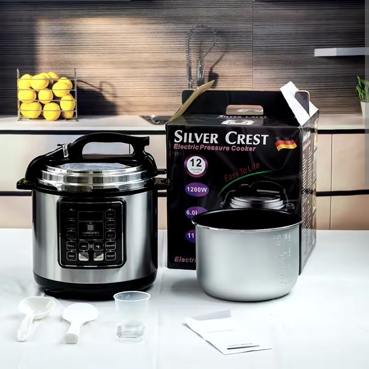 Silvercrest 6L Electric Pressure Cooker - Fast, Versatile, and Energy-Efficient