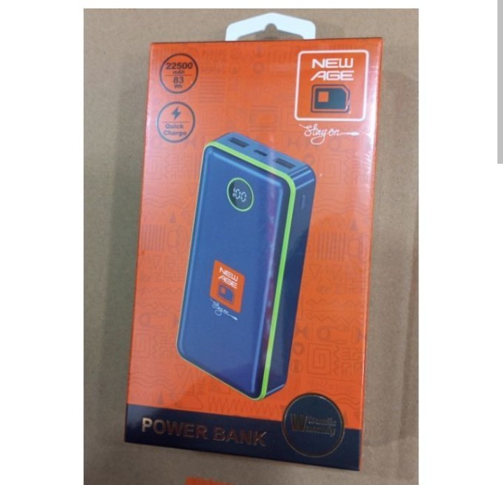 New Age Turbo Ultra 7 12500mAh Power Bank - Fast Charging, 4-Fold Protection