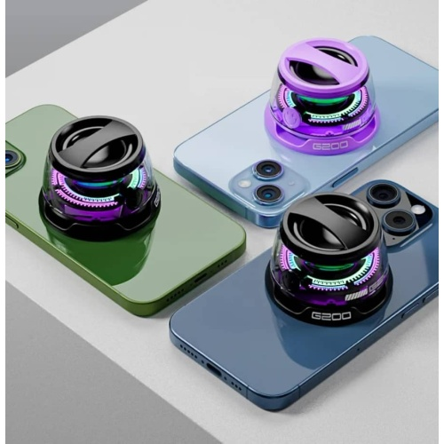 Portable speaker magnetic phone holder