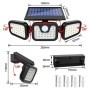 Solar garden light 74 LED High Power 300 Lumen Outdoor Motion Sensor Wall Lamps LED Solar Garden Lights Waterproof