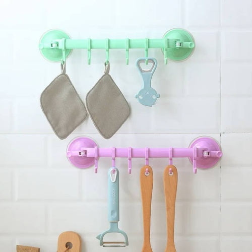 Suction hook vacuum rack