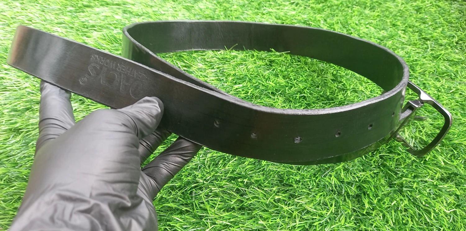 Handmade unisex leather belt