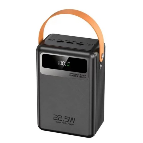 80,000mAh Ultra-Capacity Power Bank with 2 Inbuilt Cables | 22.5W Fast Charging Portable Battery Pack & LED Display for All Smartphones.