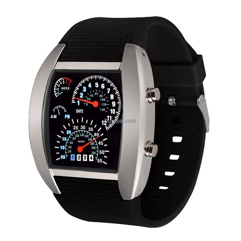 Unisex Digital LED Watch - Square Plastic & Rubber Design - Fashion, Luxury & Sport Style