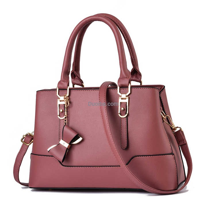 Bateli Women's Fashion PU Casual Tote Bag - Threaded Zipper Shoulder Handbag