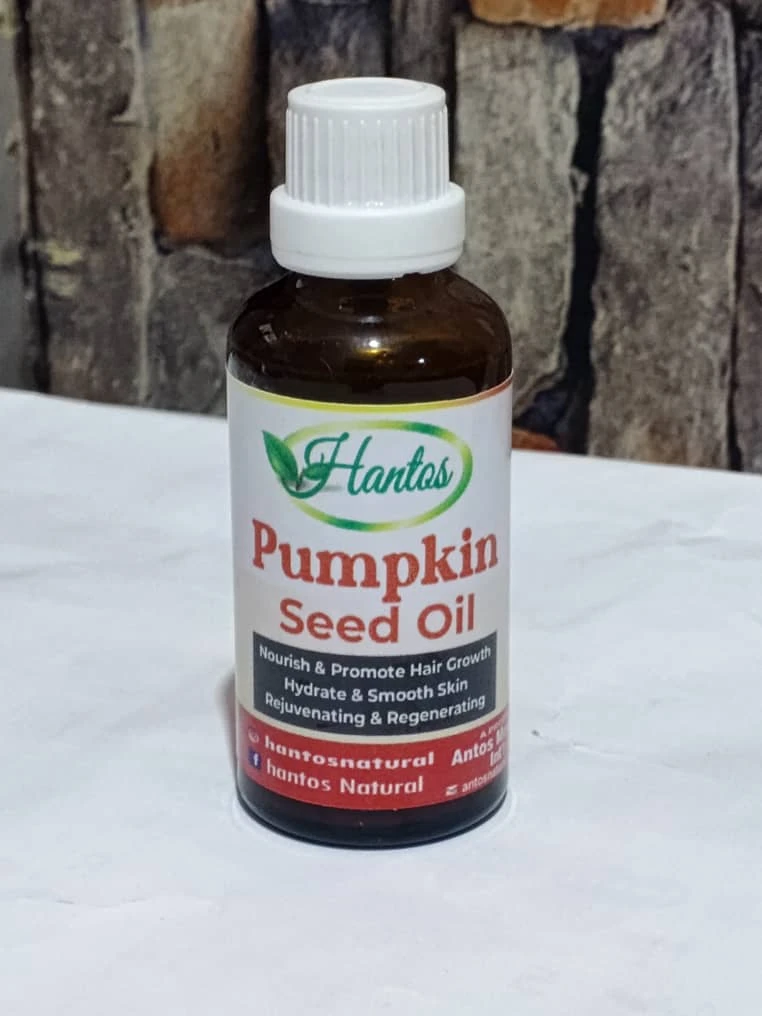Hantos Pure Pumpkin Seed Oil – Cold Pressed for Hair Growth, Glowing Skin & Prostate Health