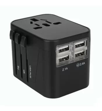 Travel Adapter Universal with 4USB Charging Port for Business Trips