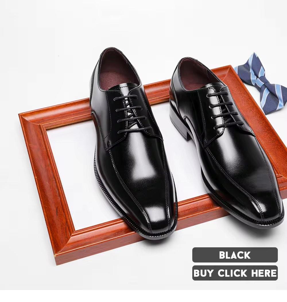 Luxury Genuine Leather Lace Up Formal Shoes For Men