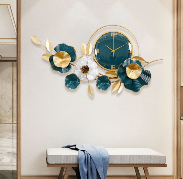 Exquisite Oversize Ironwork Luxury Decorative Wall Clock