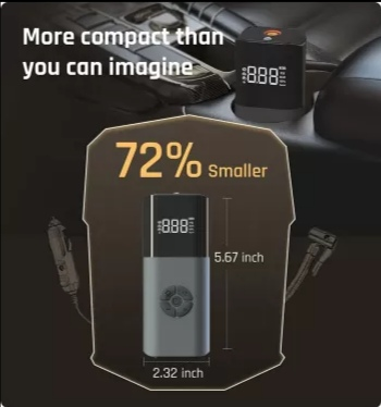 Nexest Mini Tire Inflator Electric Air Pump – Portable Rechargeable Compressor for Car, Motorbike, Bicycle & More