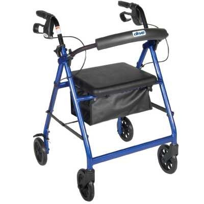 4-wheeled Aluminum Low-seat Rollator