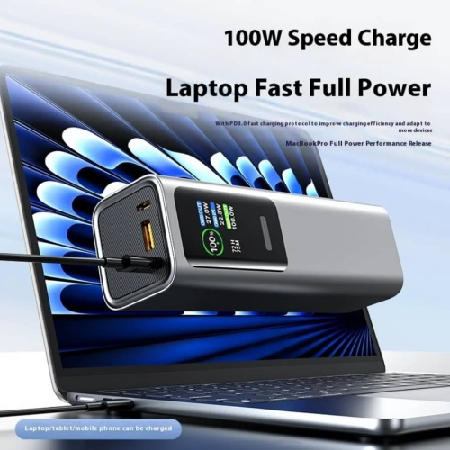 30,000mAh 100W Super Fast Charging Power Bank – Universal Laptop & Smartphone Backup Battery