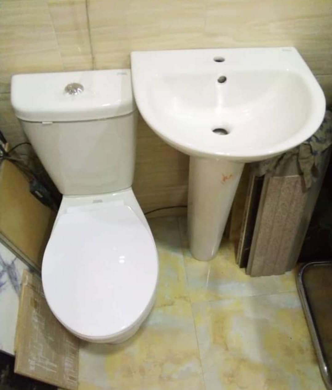 plain white water closet