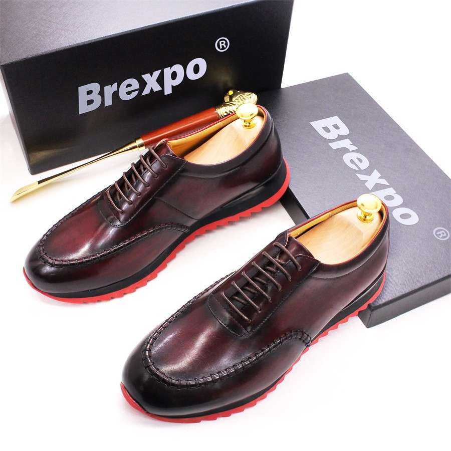 Men's Casual Handmade Leather Shoes – Sizes 38-47