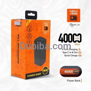 New Age 40000mAh 148Wh Power Bank Super Fast (Quick Charge)