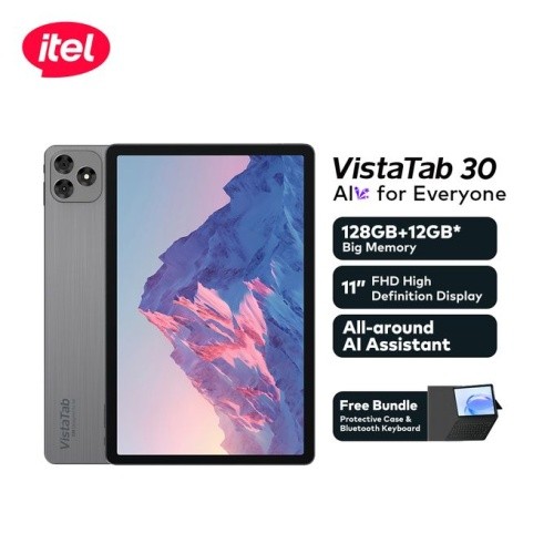 itel VistaTab 30 11" 4GB RAM/128GB ROM Android T - Grey/Blue