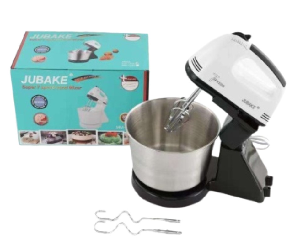 JUBAKE ELECTRIC MIXER WITH BOWL - Electric Hand Mixer, 7 Speed Food Stand Mixers, Cake Mixer Hand Whisk, Handheld Flour Bread Egg Beater Blenders, Beaters