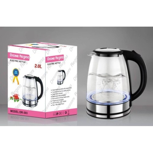 2L  Electric Glass Kettle with blue light