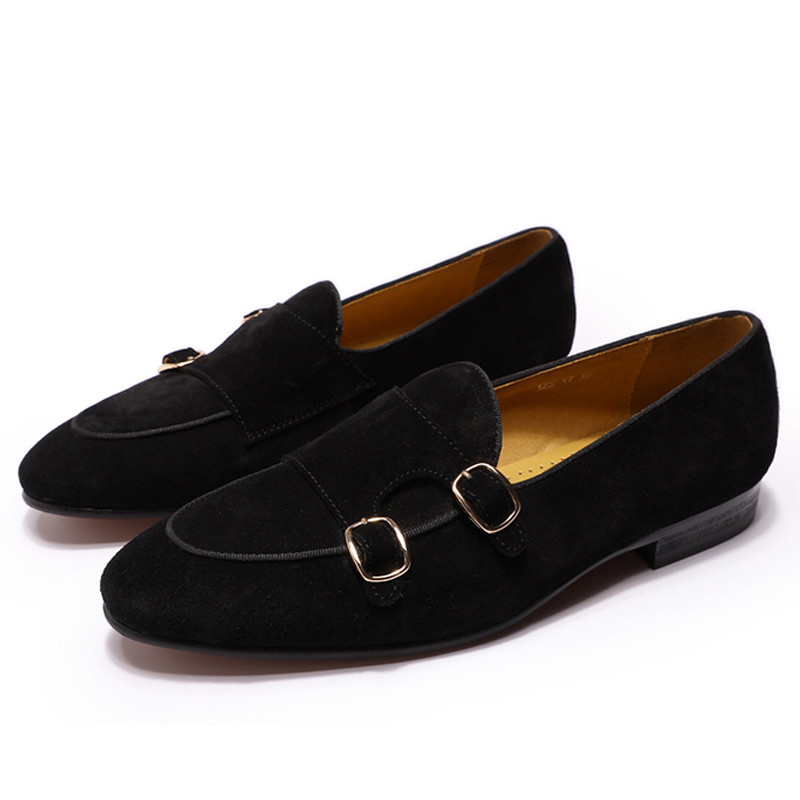 Men’s Black Casual Suede Leather Shoe - Sizes 38-46