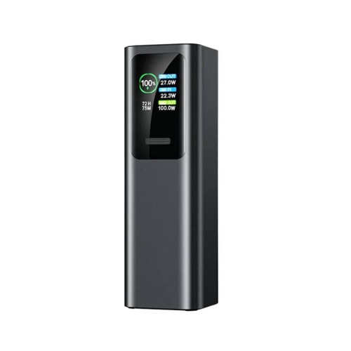 100W Super Fast Charging Power Bank | Metal Shell Portable Charger with Digital Display & LED Flashlight