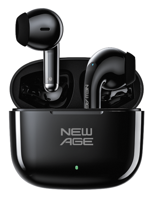 New Age Iron Man True Wireless Earbuds - 12Hrs Playtime, Stereo Sound, Clear Calls & Bluetooth 5.2