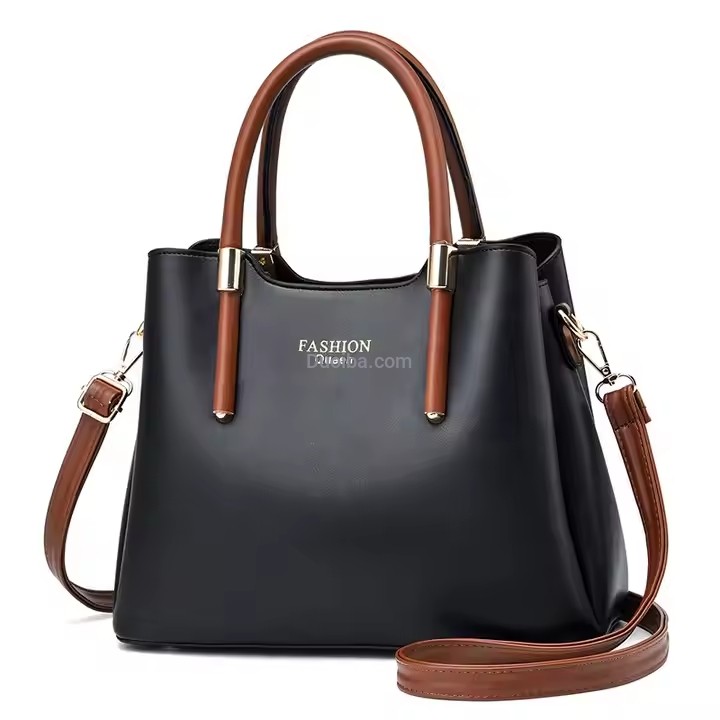 Women's Fashion PU Casual Tote Bag - Stylish Zipper Shoulder Handbag