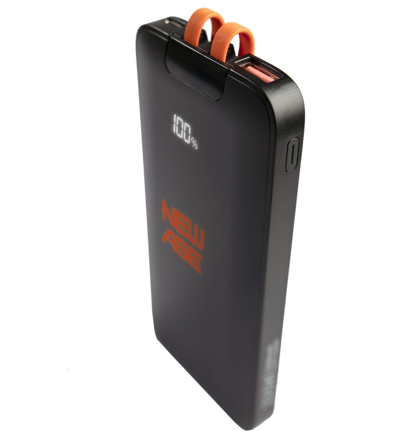New Age J175-10K 12,500mAh Power Bank with In-Built Cables - 22.5W Quick Charge, 4-Fold Protection