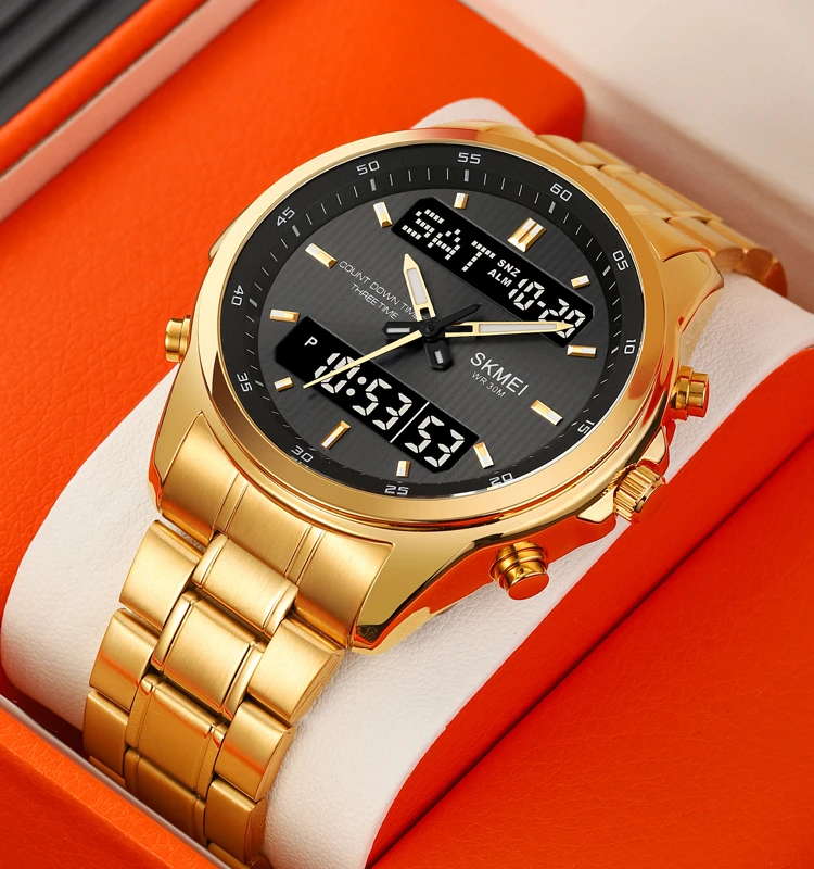 Men's Starry Moon Leather Watch - Three-Eye Calendar Quartz