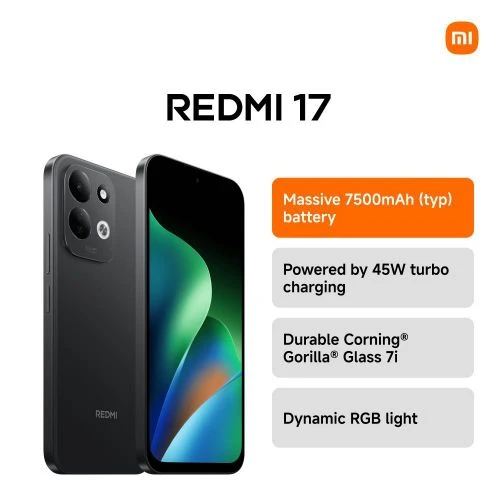 Redmi 17 6GB 256GB Smartphone – 7500mAh Battery, 50MP Camera