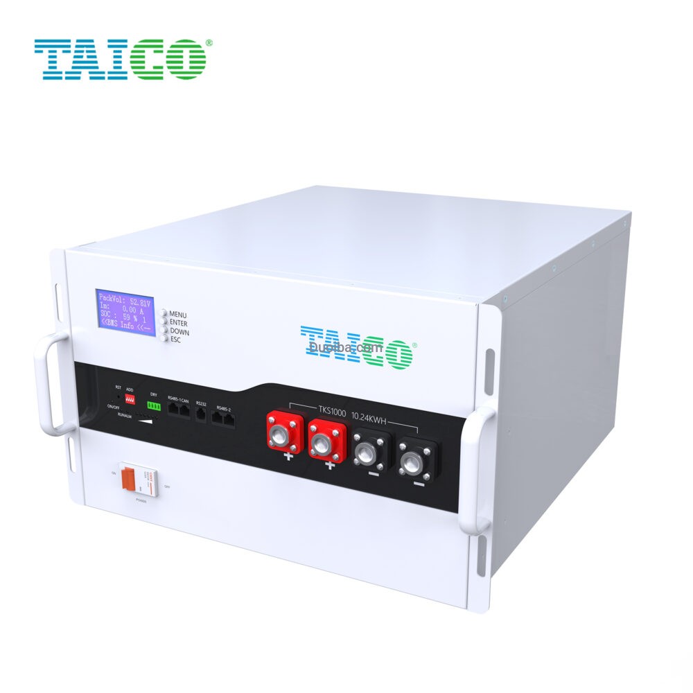 Taico 51.2V 100Ah LiFePO4 Lithium Battery – 48V 100Ah Solar Battery Pack for 5kW/6kW/10kW Off-Grid & Hybrid Solar Systems