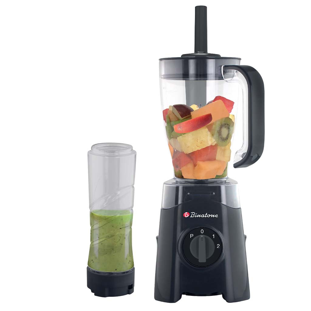 Binatone BLS-360 Smoothie Blender 350W with 1.25L Jar & 500ml Travel Cup – Stainless Steel Blade, Copper Motor
