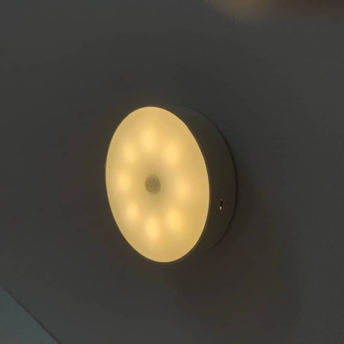 Rechargeable Motion Sensor Night Light | 2-in-1 Warm & White LED Closet/Hallway Light with Magnetic Mount