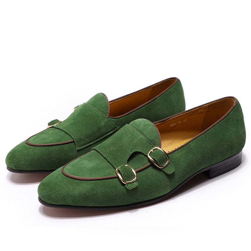 Men’s Green Casual Suede Leather Shoe - Sizes 38-46