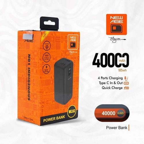 New Age 40000mAh 148Wh Power Bank Super Fast (Quick Charge)